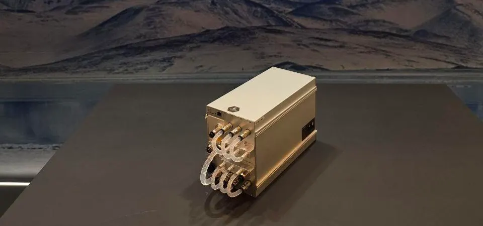 An Antminer S23 Hydro on display at Bitmain's World Digital Mining Summit An Antminer S23 Hydro on display at Bitmain's World Digital Mining Summit