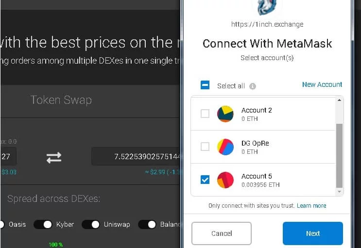 1inch metamask connection 1inch metamask connection