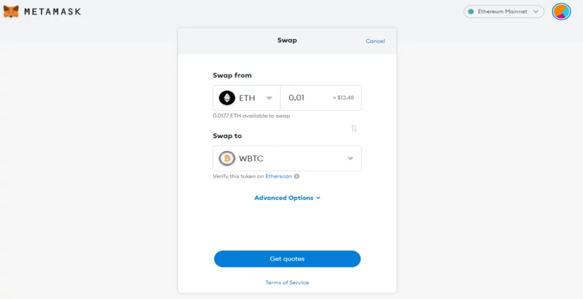 چگونه در کیف پول متامسک WBTC دریافت کنیم؟ چگونه در کیف پول متامسک WBTC دریافت کنیم؟