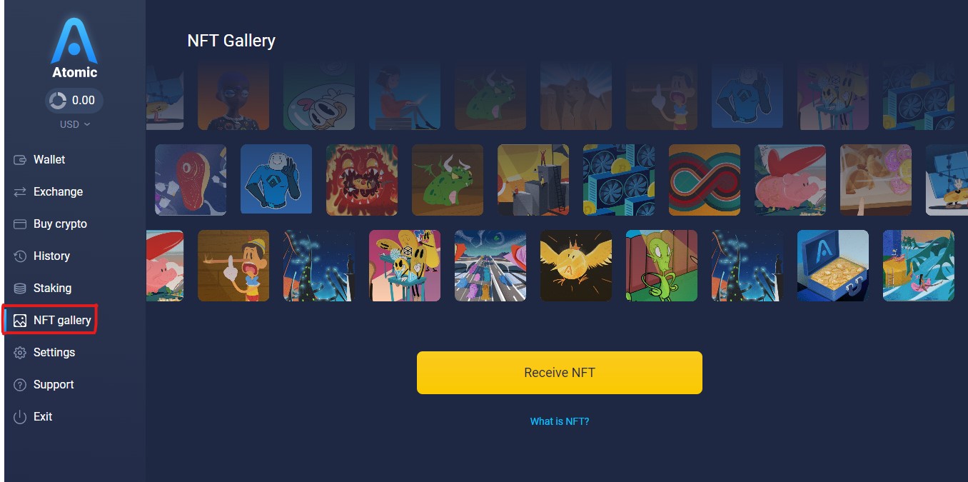 Atomic Wallet NFT Gallery Atomic Wallet NFT Gallery