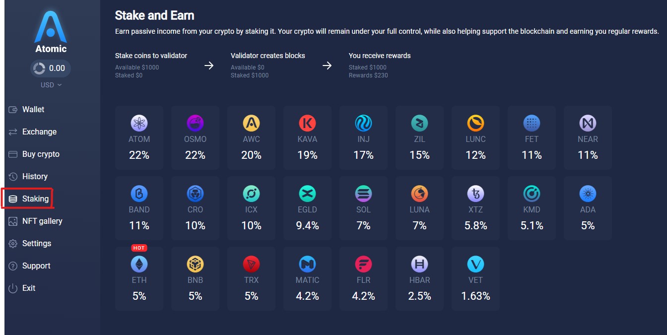 Atomic Wallet Stake and earn Atomic Wallet Stake and earn