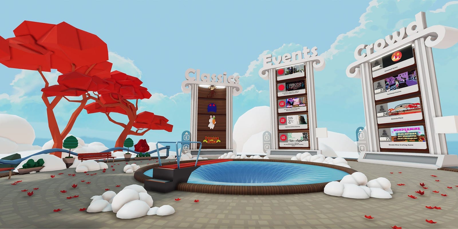 Genesis Plaza in Decentraland 2021 Genesis Plaza in Decentraland 2021