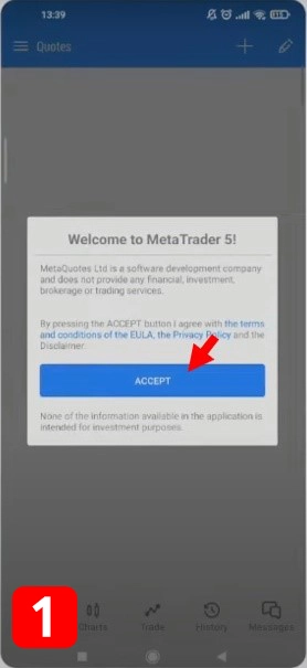 install and register on MT5 on mobile 01 install and register on MT5 on mobile 01