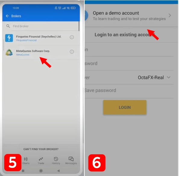 install and register on MT5 on mobile 03 install and register on MT5 on mobile 03