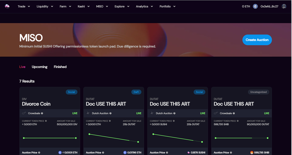 Marketplace for Tokens
