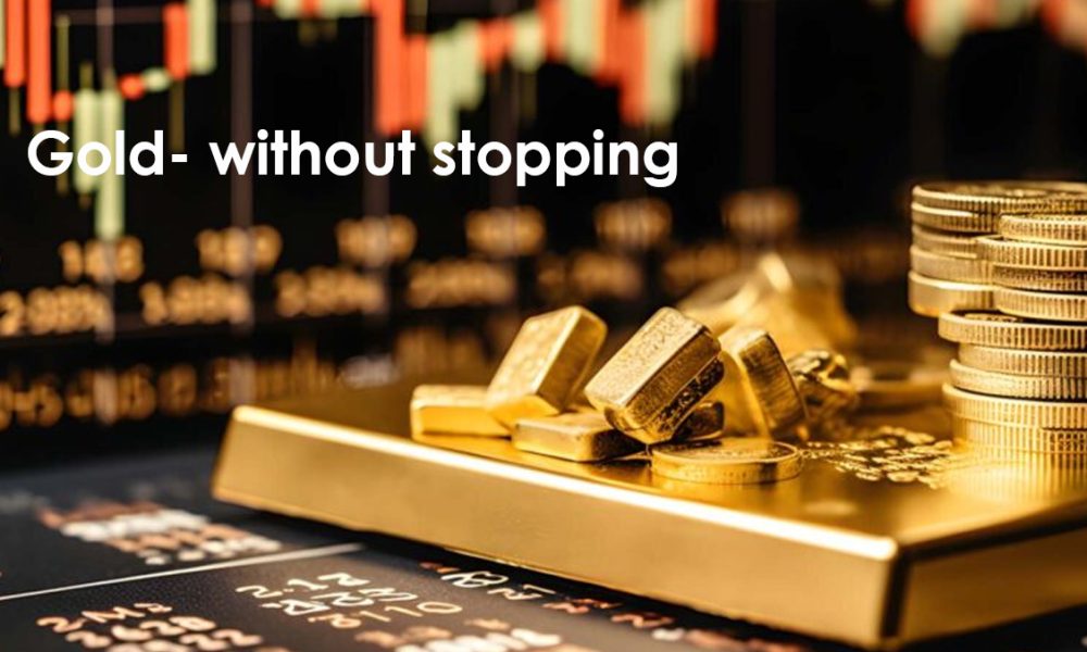 طلا همچنان بدون توقف افزایش می‌ یابد